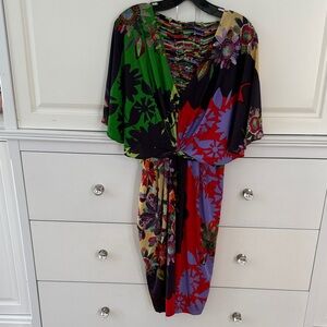 Ranna Gill Multicolor Striped Floral Dress